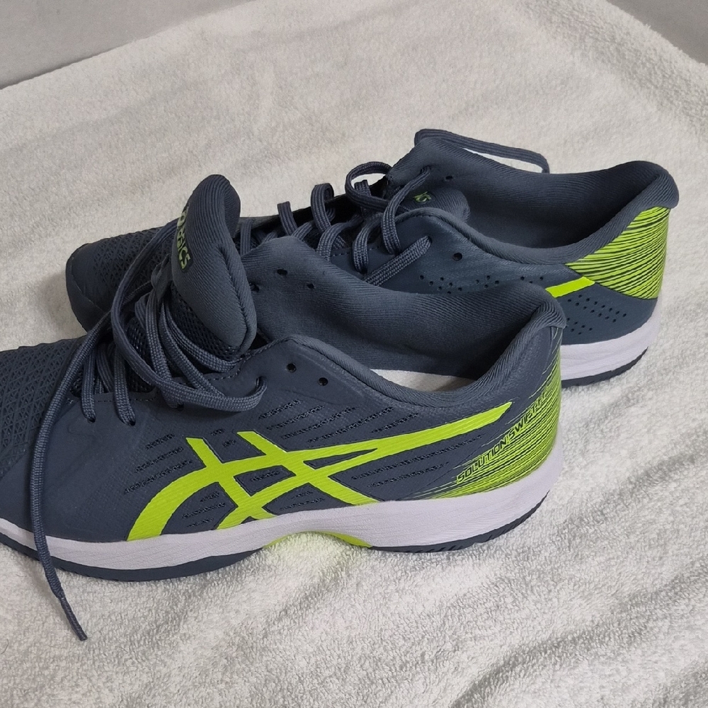 ASICS Navy and Lime Athletic Sneakers